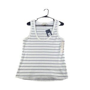 Universal Thread White and Gray Fitted Sleeveless Tank Top Women's Size XXL